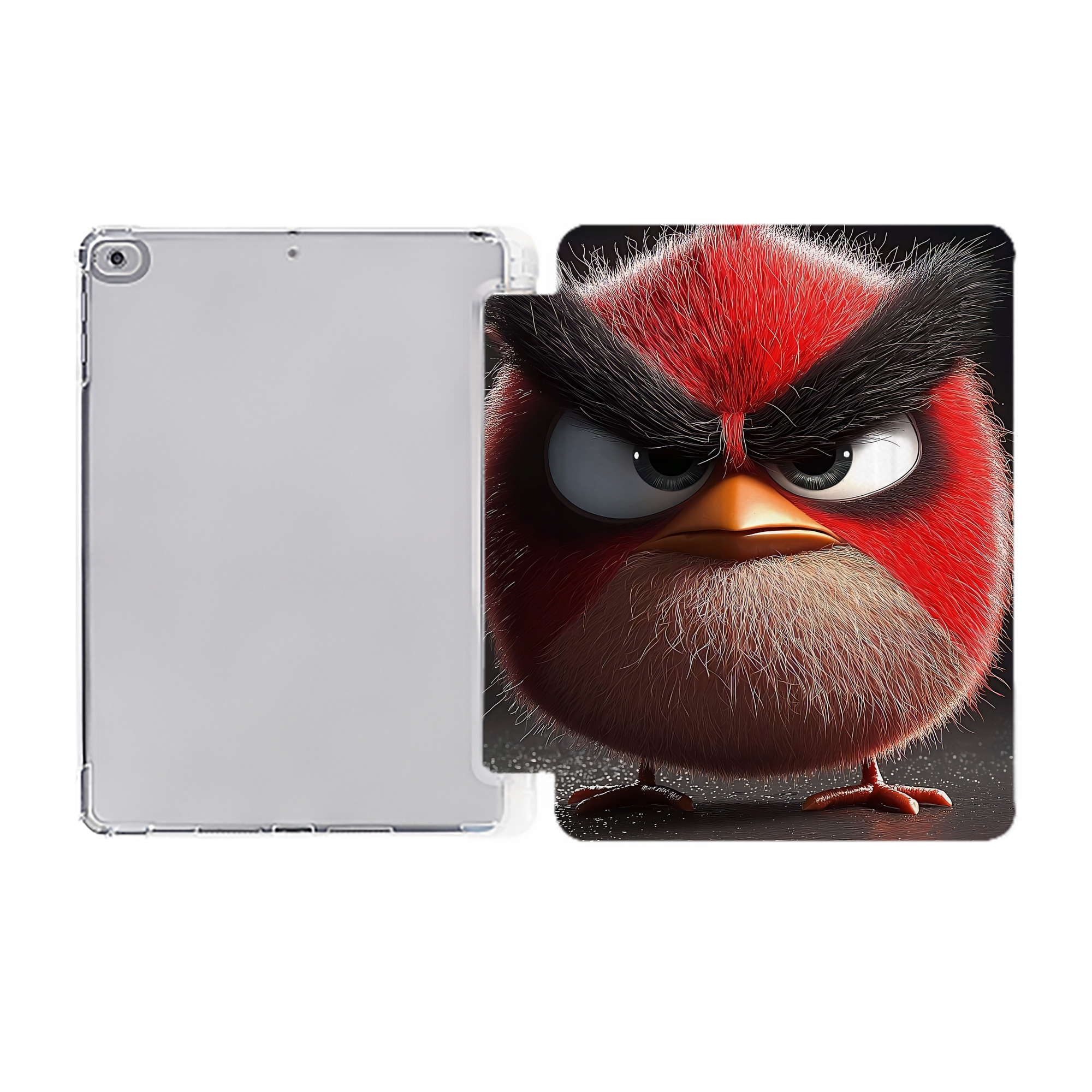（画像用） Angry Birds アングリーバード IPad ケース ペン収納付き 三つ折りスタンド PUレザー×シリコン 対応機種9.5/10.5/10.9インチ